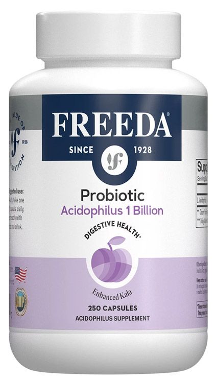Freeda, Kosher PROBIOTIC Enhanced Kala Acidophilus, 1 Billion CFU, Size: 250 Vegetarian Capsules