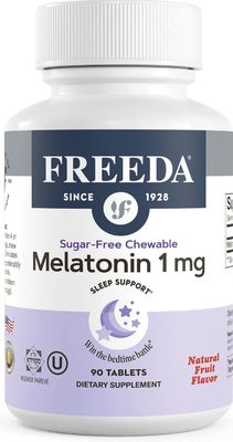 Freeda, Kosher Sugar-Free MELATONIN 1mg, Sleep Support, Natural Fruit Flavor