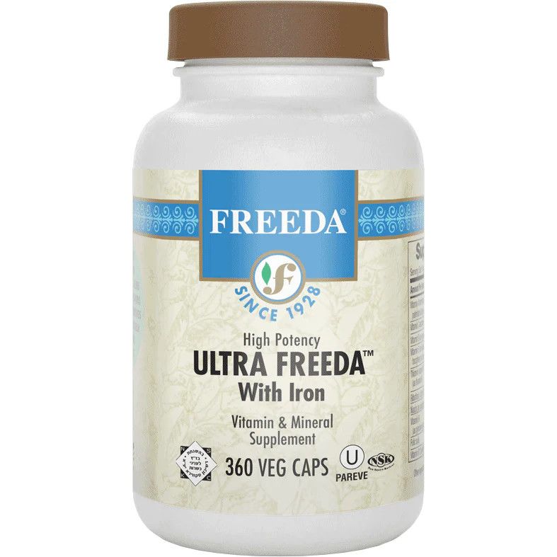 Freeda, Kosher ULTRA FREEDA with Iron, Size: 360 Vegetarian Capsules