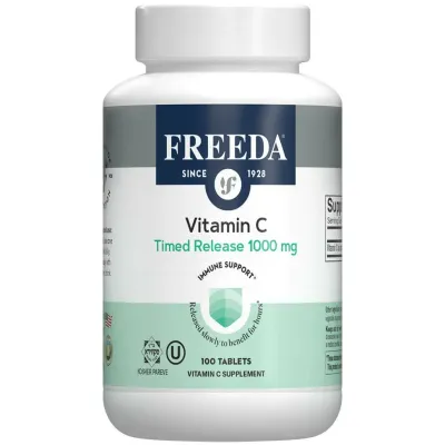 Freeda, Kosher VITAMIN C 1000mg Timed Release, Immune Support