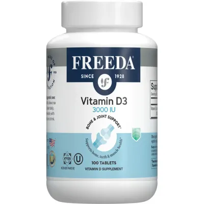 Freeda, Kosher Vitamin D3 3,000 IU (75 mcg), Bone &amp; Joint Support