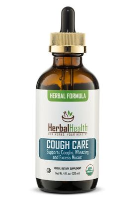 Herbal Health, Herbal Formula, Kosher COUGH CARE, Supports Coughs + Wheezing &amp; Excess Mucus, Liquid