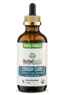 Herbal Health, Herbal Formula, Kosher COUGH CARE, Supports Coughs + Wheezing &amp; Excess Mucus, Liquid