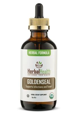 Herbal Health, Herbal Formula, Kosher GOLDENSEAL, Supports Infections &amp; Fever, Liquid