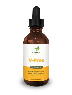 Herbari, Kosher V-FREE, Oral Concentrate All Natural Antiviral, Flu &amp; Cold Support, Liquid Tincture