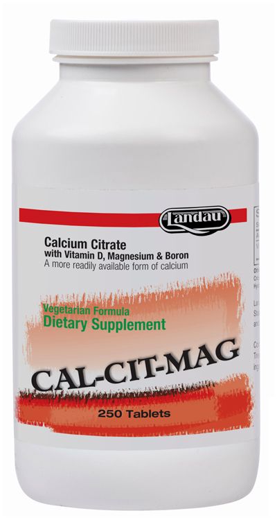 Landau, Kosher CAL-CIT-MAG (Calcium Citrate, Vitamin D3, Magnesium &amp; Boron), Size: 100 Tablets