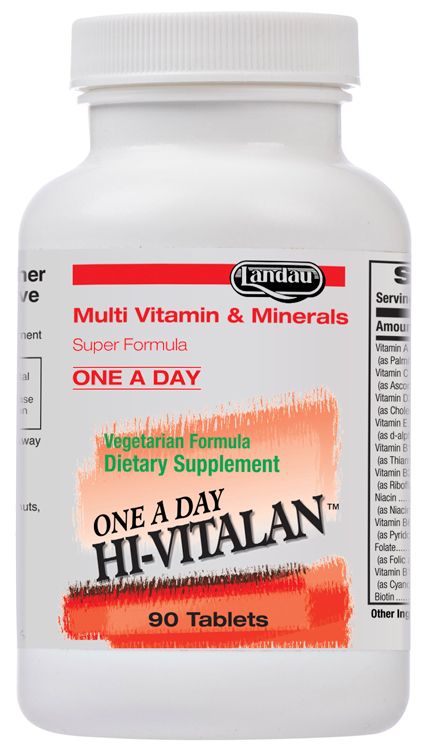 Landau, Kosher One-A-Day HI-VITALAN Multi Vitamin &amp; Minerals, Size: 90 Tablets