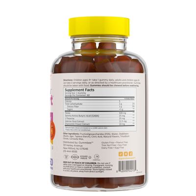 GUMMBEE, Kosher SLEEP SUPPORT Honey Gummies, Provides GABA + L-Theanine + Valerian Root &amp; More, NO ADDED SUGAR, Lemon Chamomile Flavor - 60 Gummies