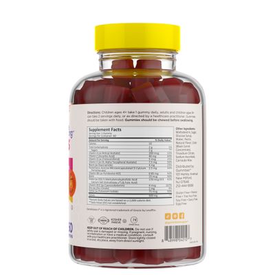 GUMMBEE, OVERALL WELLNESS Multivitamin Honey Gummies, Raspberry Flavor - 60 Gummies