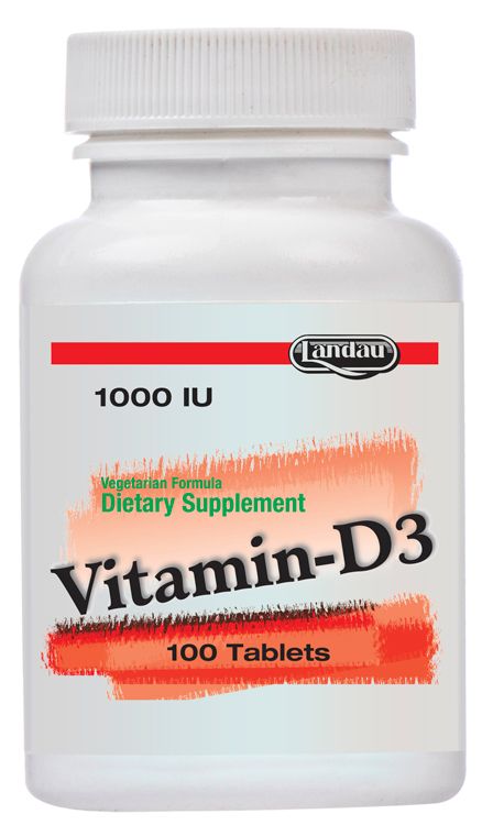 Landau, Kosher Vitamin D3 1000 IU, Size: 100 Tablets