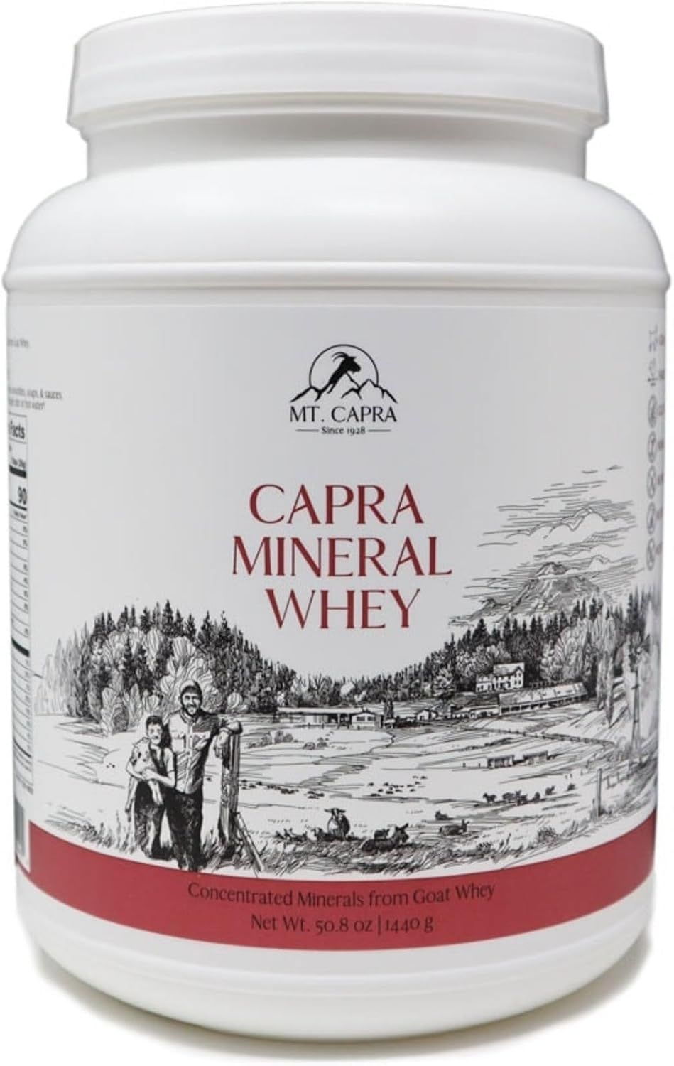 Mt. Capra, Capra Mineral Whey, Goat Milk Minerals and Electrolytes, Dairy Cholov Yisroel, Powder, Size: 1440g (50.8 oz)