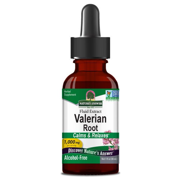Natures Answer, Kosher Valerian Root 1000mg, Alcohol Free, Calms &amp; Relaxes, Size: 1 fl. oz (30 mL)