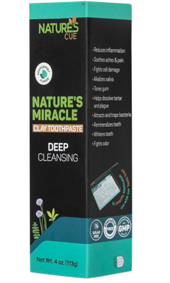 Natures Cue, Nature's Miracle, Miracle Clay (Bentonite), Clay Cream, CLAY TOOTHPASTE, Peppermint Flavor