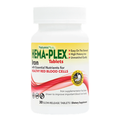 Natures Plus, HEMA-PLEX IRON With Essential Nutrients For Healthy Red Blood Cells