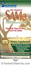 NutraLife, The Original SAMe, 200 Mg, Size: 30 Tablets