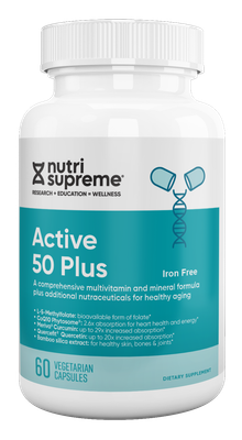 Nutri Supreme, Kosher ACTIVE 50 PLUS, Multi Vitamin for Men &amp; Women 50+, Iron Free