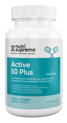 Nutri Supreme, Kosher ACTIVE 50 PLUS, Multi Vitamin for Men &amp; Women 50+, Iron Free