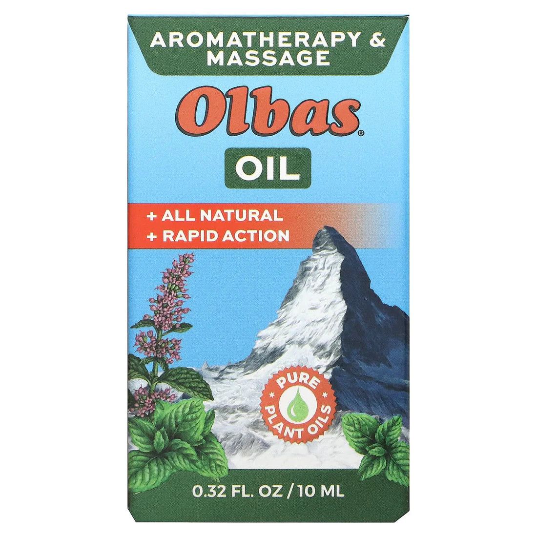 Olbas Aromatherapy &amp; Massage, OLBAS OIL, All Natural &amp; Rapid Action, Size: 0.32 oz