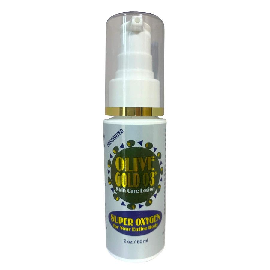 Olive Gold O3, SUPER OXYGEN, Unscented, Skin Care Lotion Pump, Size: 2 oz. (60 mL)