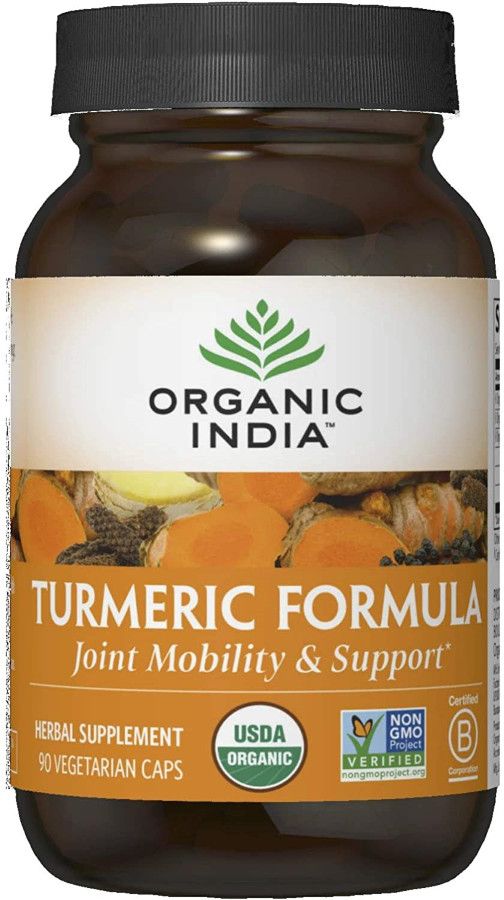 Organic India, Organic TURMERIC FORMULA , Joint Mobility &amp; Support, Size: 90 Vegetarian Capsules