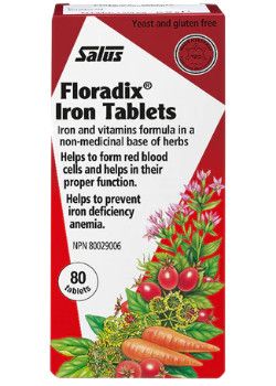 Salus, Floradix Iron, 10mg Elemental Iron, Size: 80 Tablets