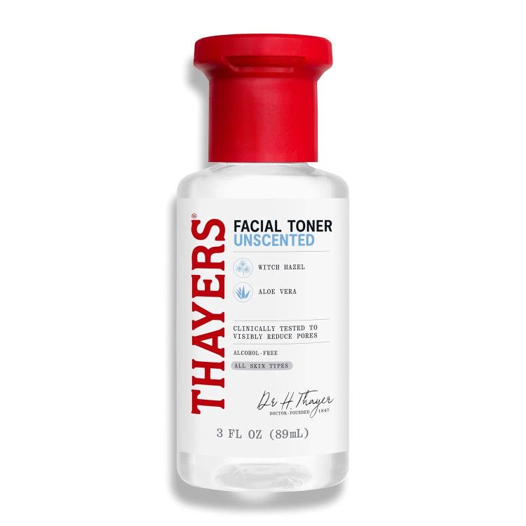 Thayer's, FACIAL TONER, Witch Hazel Oil &amp; Aloe Vera, Unscented, Liquid, Size: 89 mL (3 oz.)