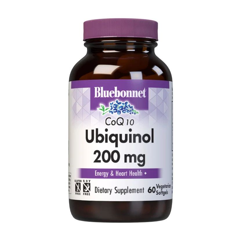 Bluebonnet, CELLULAR ACTIVE COQ10 UBIQUINOL 200mg, Energy &amp; Heart Health - 60 Vegetarian Softgels