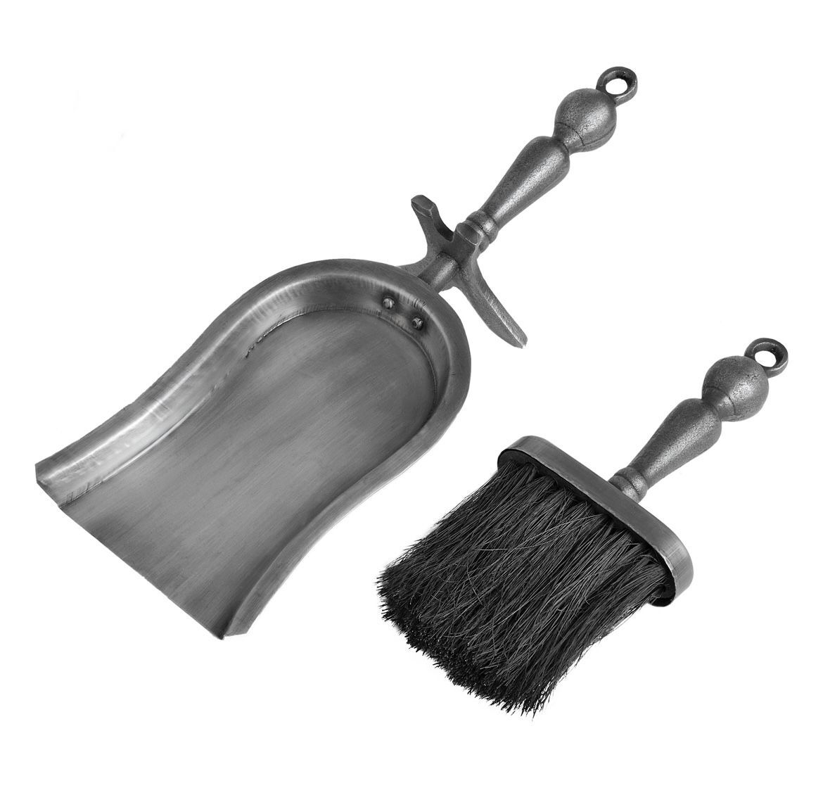 Hearth Tidy Set in Antique Pewter Effect Finish - Fireside Accessories