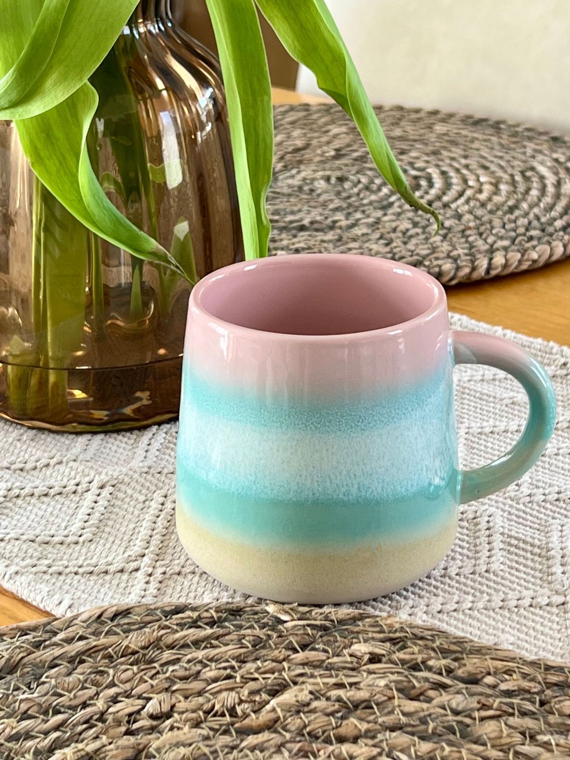 Pretty Pastel Ombre Mug Pink/Green/Yellow