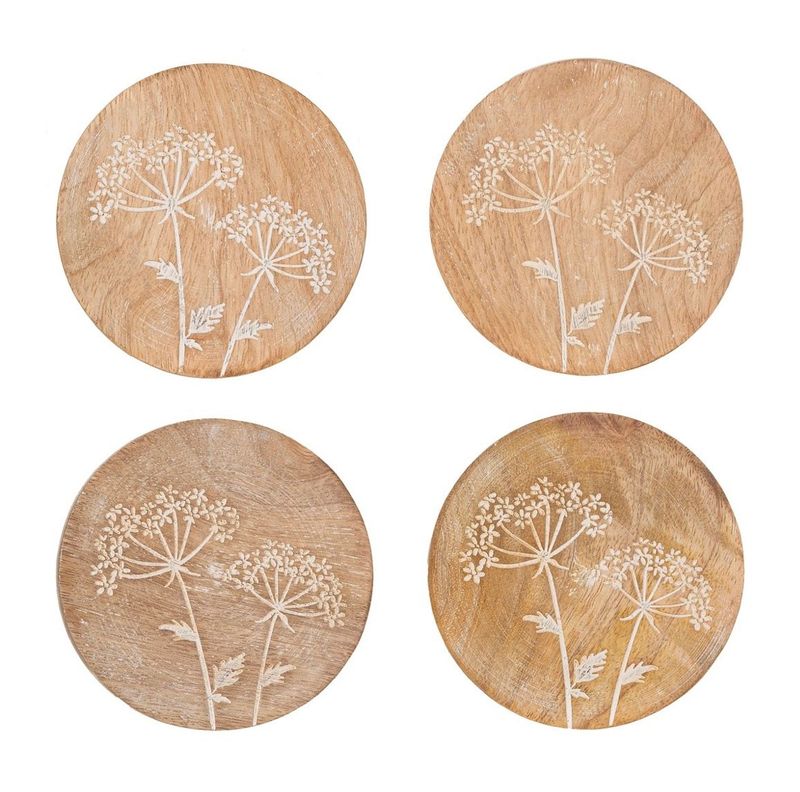 Cow Parsley Coasters - Set Of 4