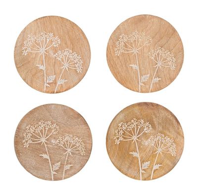 Cow Parsley Coasters - Set Of 4