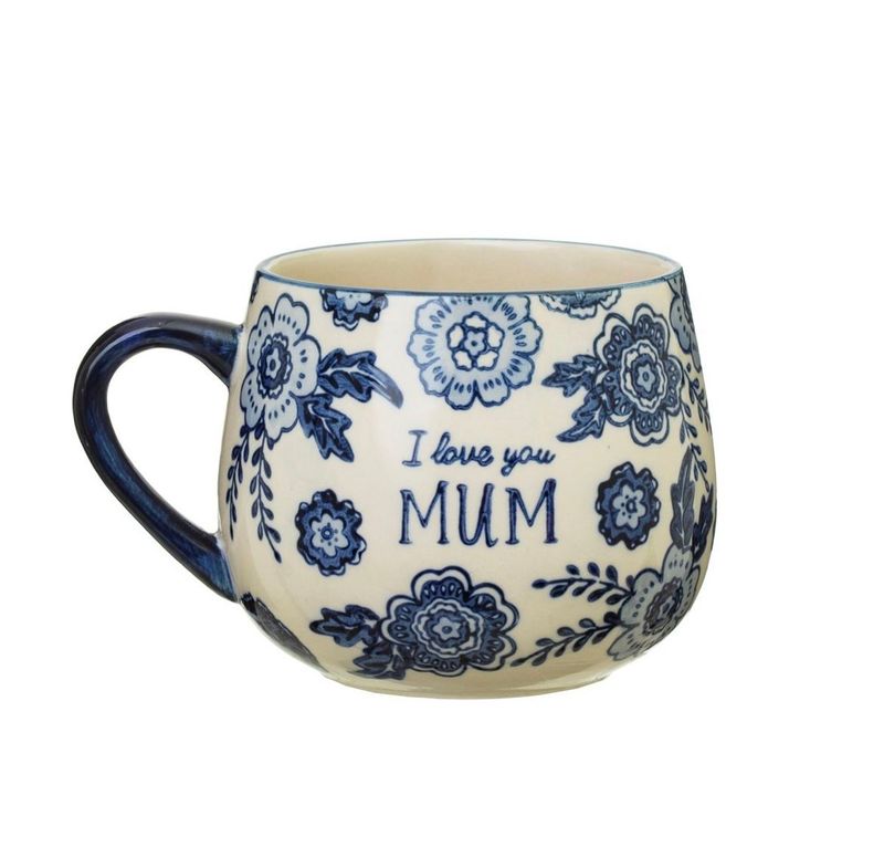Blue Willow Mum Mug - I Love You Mum - Gifts For Mums