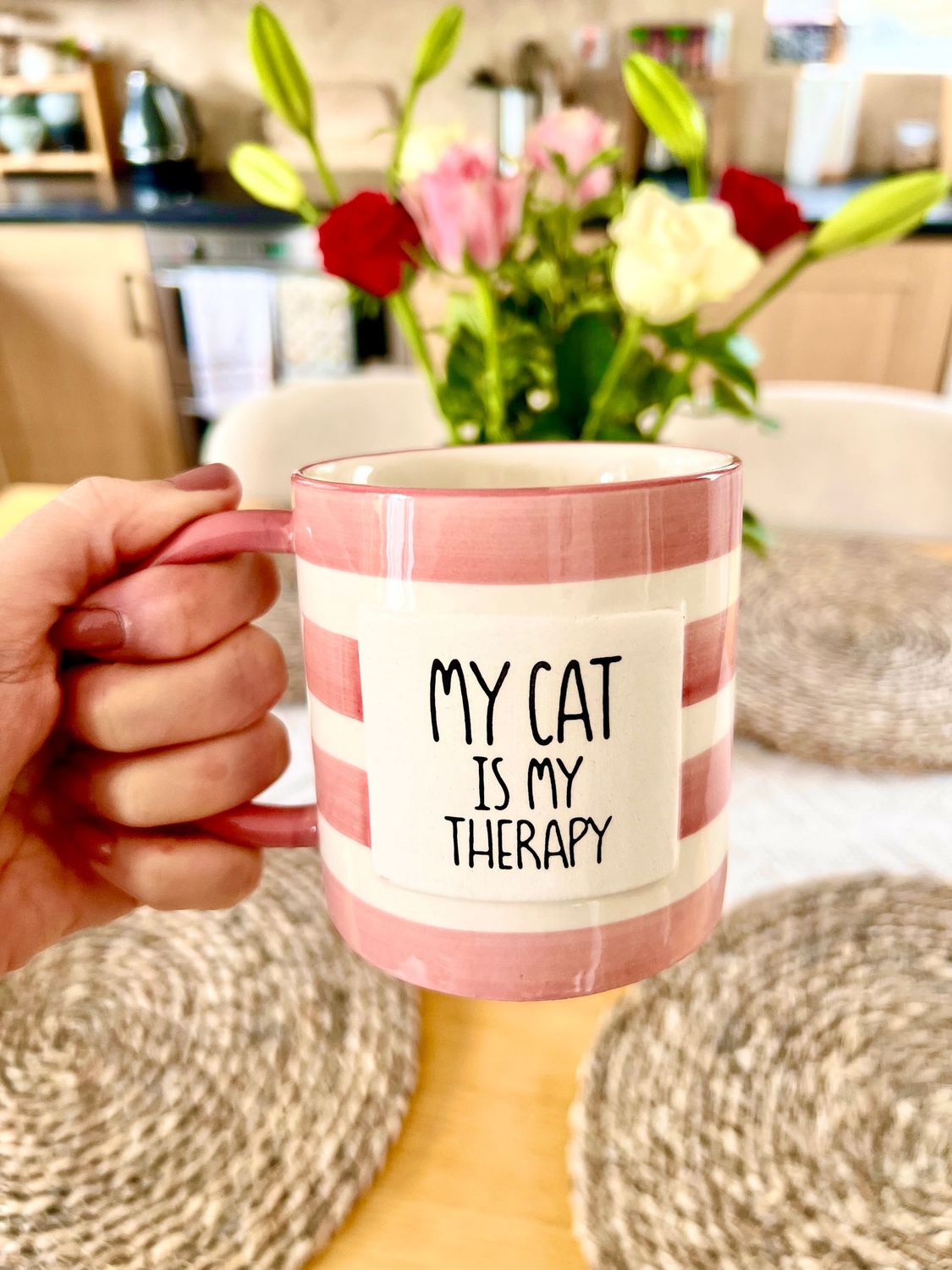 My Cat Is My Therapy Mug - Gifts For Cat Lovers