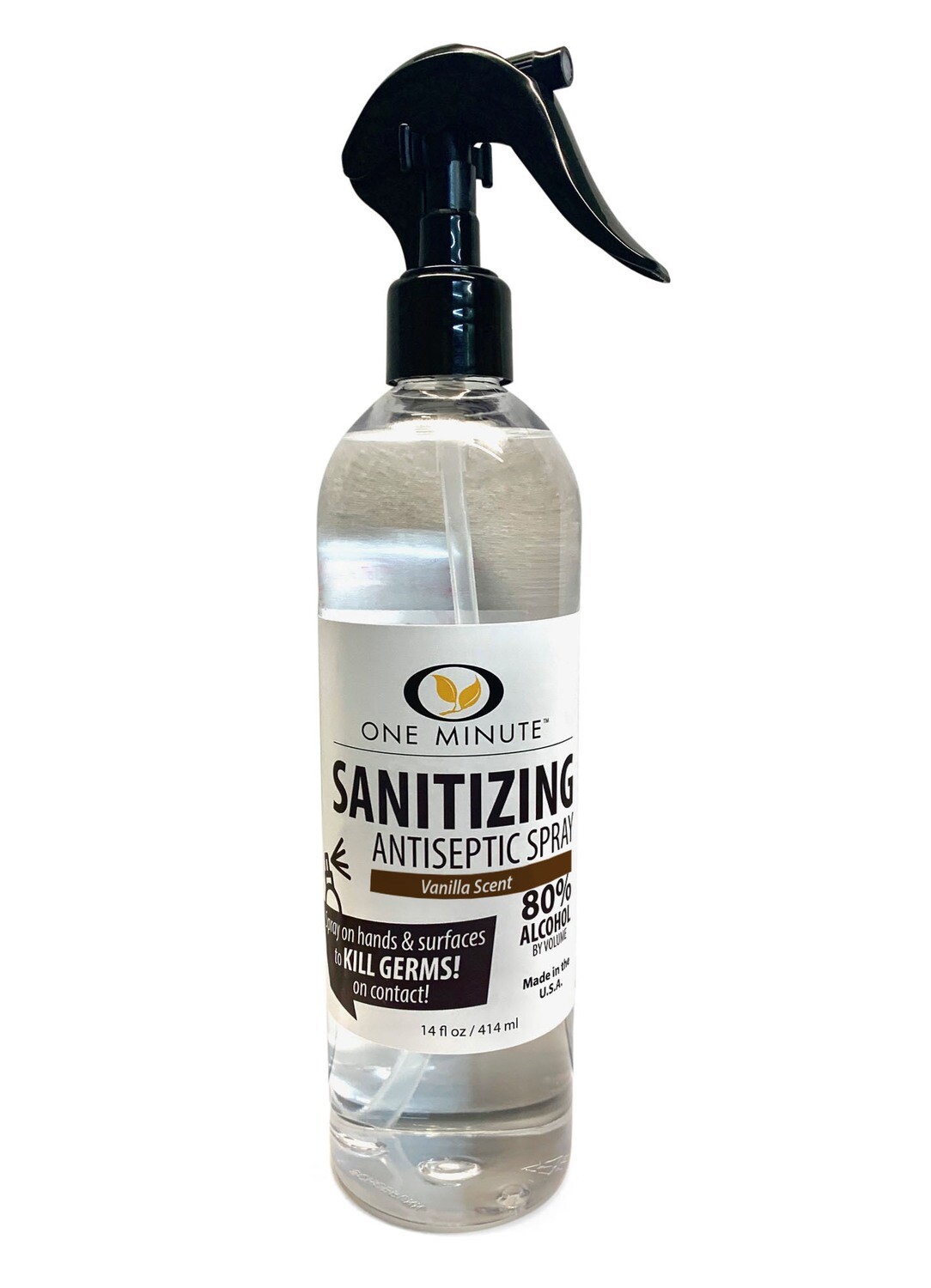 One Minute Sanitizing Antiseptic Spray w/Vanilla Fragrance 14oz