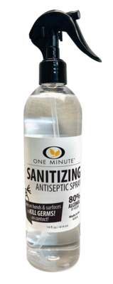 One Minute Sanitizing Antiseptic Spray 14oz One Minute Sanitizing Antiseptic Spray 14oz