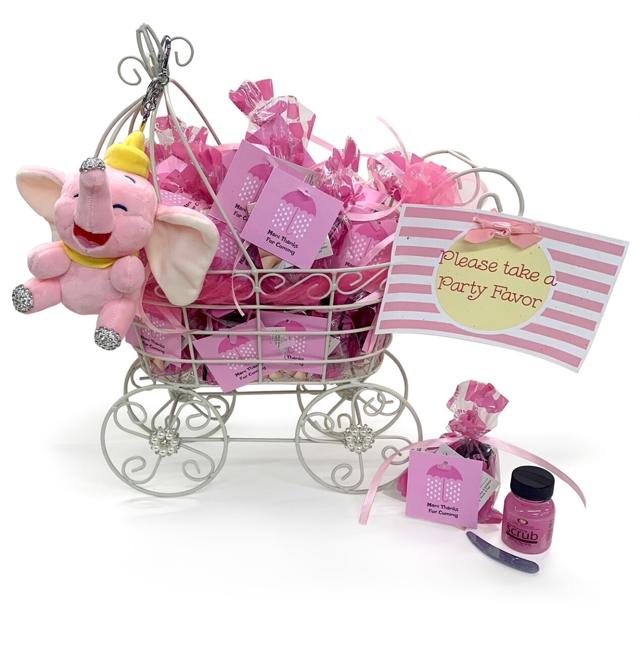 Party Favor Baby Buggy Pink