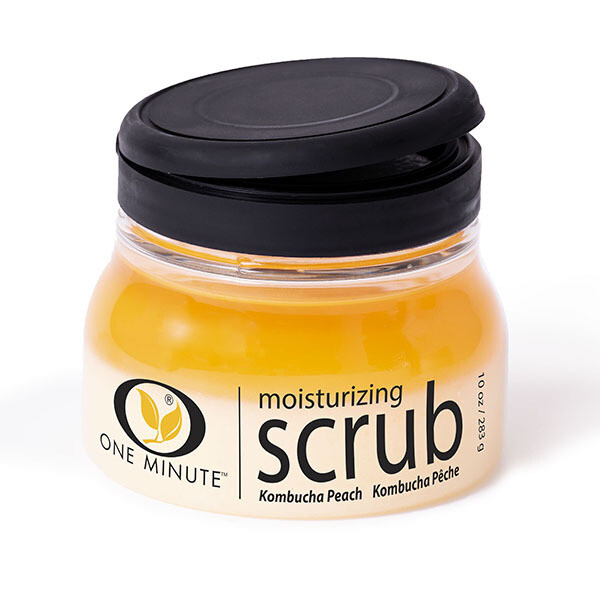 10 oz Exfoliating Kombucha Peach Salt Scrub