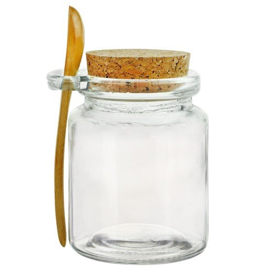 8.5 oz Glass Serving Jar w/spoon