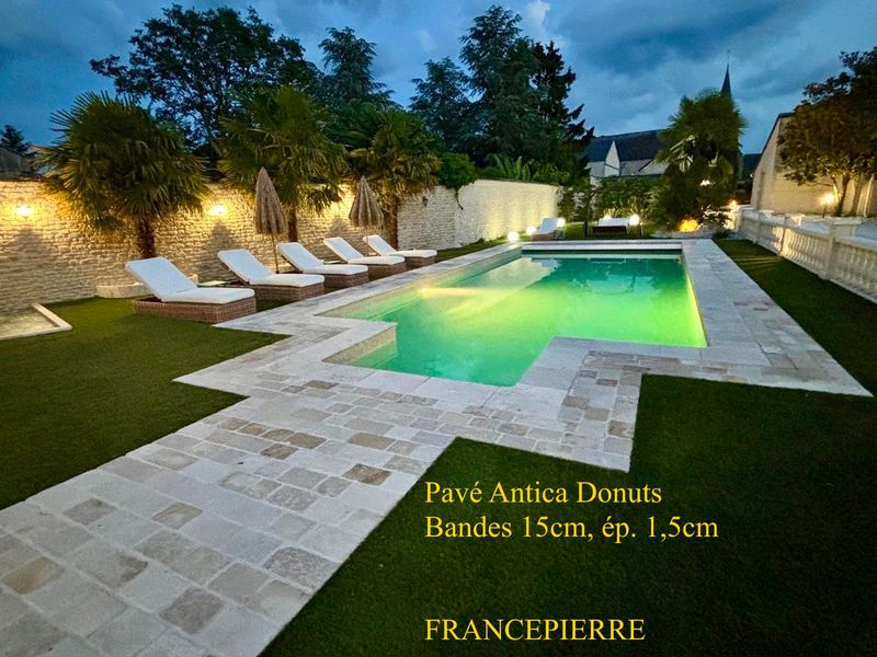 PAVÉ ANTICA © CLAIR 1,5cm Bande 15cm Prix / m²