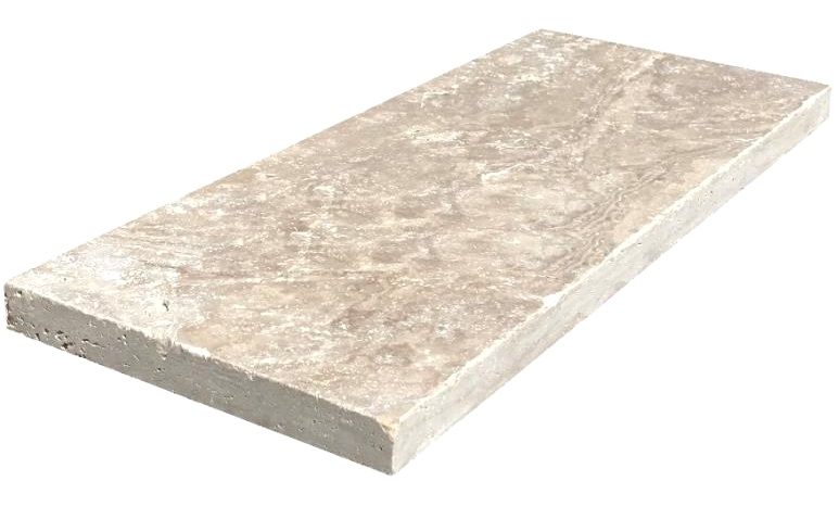 MARGELLE PISCINE TRAVERTIN 61x33x3cm (Droit) Prix / Pièce