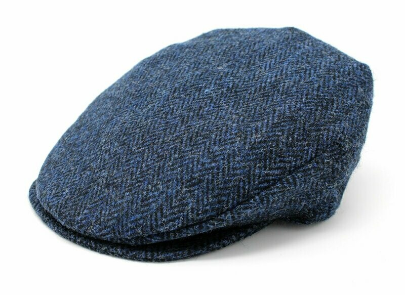 Vintage Cap - Blue and Black Herringbone Vintage Cap - Blue and Black Herringbone