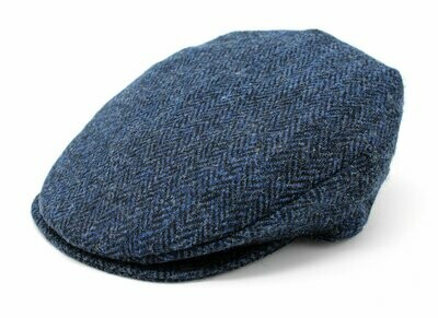 Vintage Cap - Blue and Black Herringbone Vintage Cap - Blue and Black Herringbone