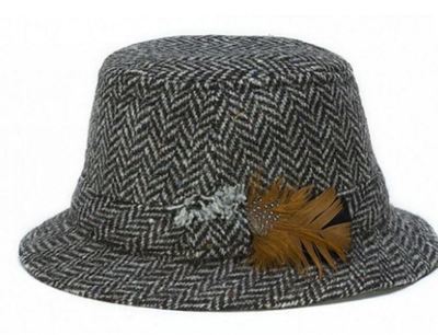 Hanna Hats Walking Hat - Black Herringbone Hanna Hats Walking Hat - Black Herringbone