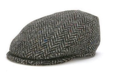 Vintage Cap - Grey and Black Herringbone Vintage Cap - Grey and Black Herringbone