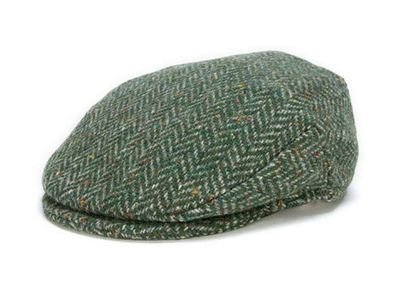 Hanna Hats - Vintage Cap - Green Herringbone Hanna Hats - Vintage Cap - Green Herringbone