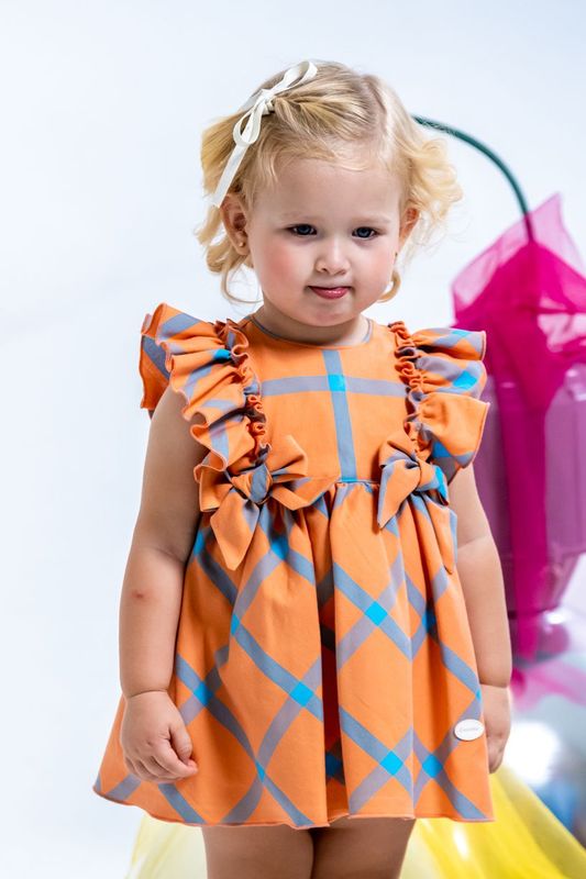 Vestido rombos naranja - Cocote