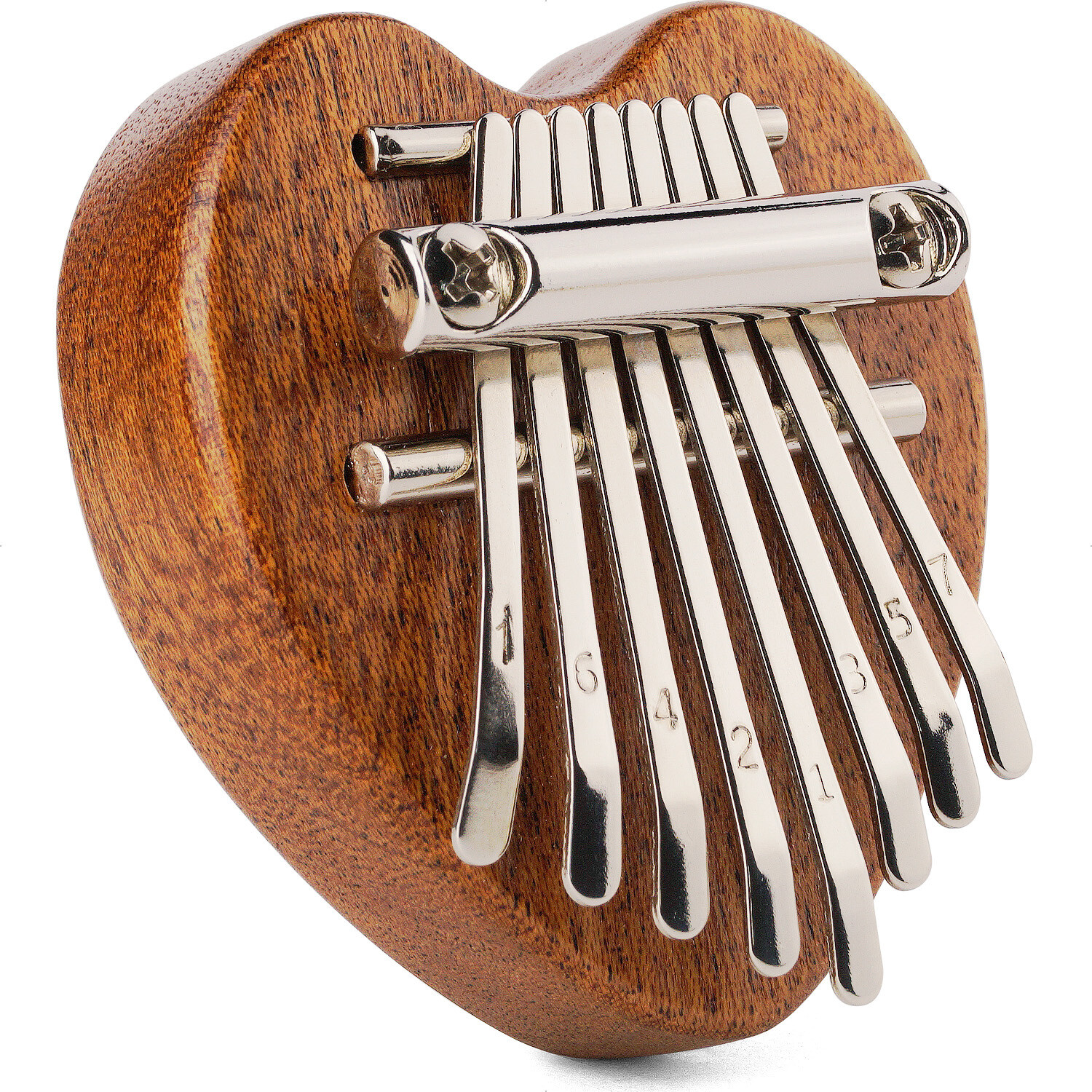 Kalimba mini – 8 Tonen – Duimpiano – Muziekinstrument – Mahoniehout – Voor Kinderen en Volwassenen - Hartvorm