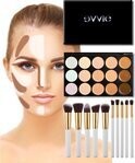 Evvie Contouring Set - Concealer palette - met 10-delige kabuki borstelset