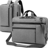 Octronic Laptoptas 17,3 Inch - 2 in 1 Laptop Rugzak en Schoudertas - 20 Liter - grijs/zwart