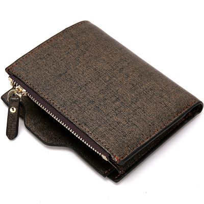 Portemonnee heren - RFID Billfold - PU Leer - Bruin | Goud
